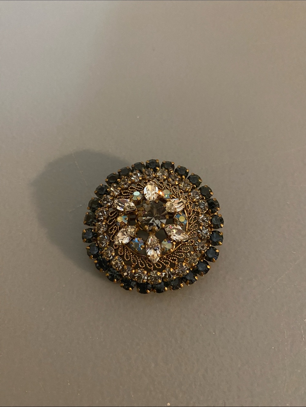 Vintage Made in Austria Crystal Statement Brooch